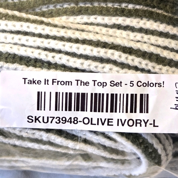 BIBI NWR Olive And Cream Loungewear Set Large - Picture 6 of 8